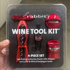 Rabbit Red Wine Tool Kit 4-Piece Set